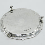George III Sterling Silver Floral Pattern Salver Dish Antique 1777 London
