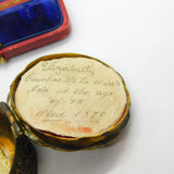 Victorian Gilt Metal, Enamel & Hair Locket Trinket Box 'Countess De La Warr's' Antique 1870