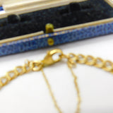 9ct Yellow Gold Double Curb Link Charm Bracelet Vintage 1989 Birmingham