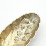 George III Irish Sterling Silver Berry Pattern Dessert Spoon 1761 Dublin Antique