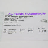 10ct Yellow Gold, Ethiopian Opal & Garnet Dress Ring Vintage Birmingham