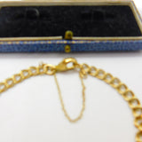 9ct Yellow Gold Double Curb Link Charm Bracelet Vintage 1989 Birmingham