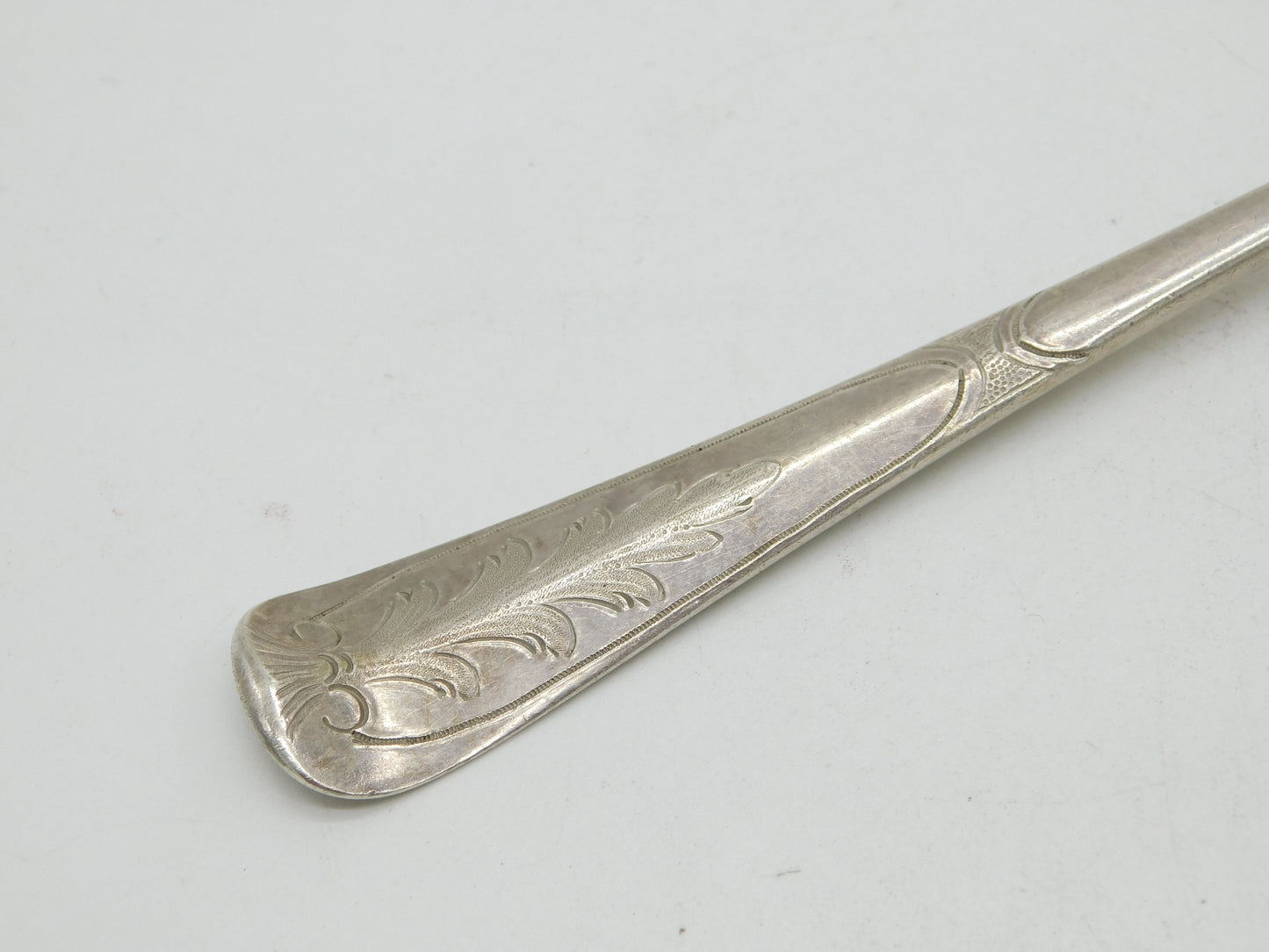 George III Irish Sterling Silver Berry Pattern Dessert Spoon 1761 Dublin Antique