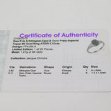 10ct Yellow Gold, Ethiopian Opal & Topaz Dress Ring Vintage Birmingham