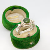 Michael Allen Bolton Sterling Silver & Connemara Marble Ring Vintage 1989 London
