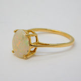 10ct Yellow Gold & 1.3ct Australian Opal Dress Ring Vintage Birmingham