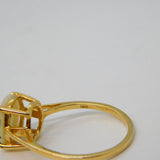 10ct Yellow Gold & 1.3ct Australian Opal Dress Ring Vintage Birmingham