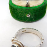Michael Allen Bolton Sterling Silver & Connemara Marble Ring Vintage 1989 London