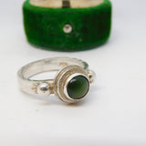 Michael Allen Bolton Sterling Silver & Connemara Marble Ring Vintage 1989 London