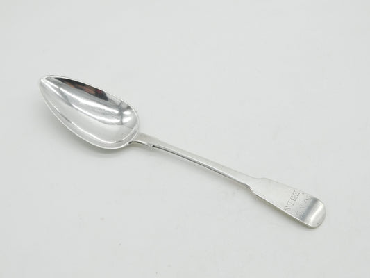 Jersey Channel Island George III Sterling Silver Serving Spoon Jacques Quesnel c1780