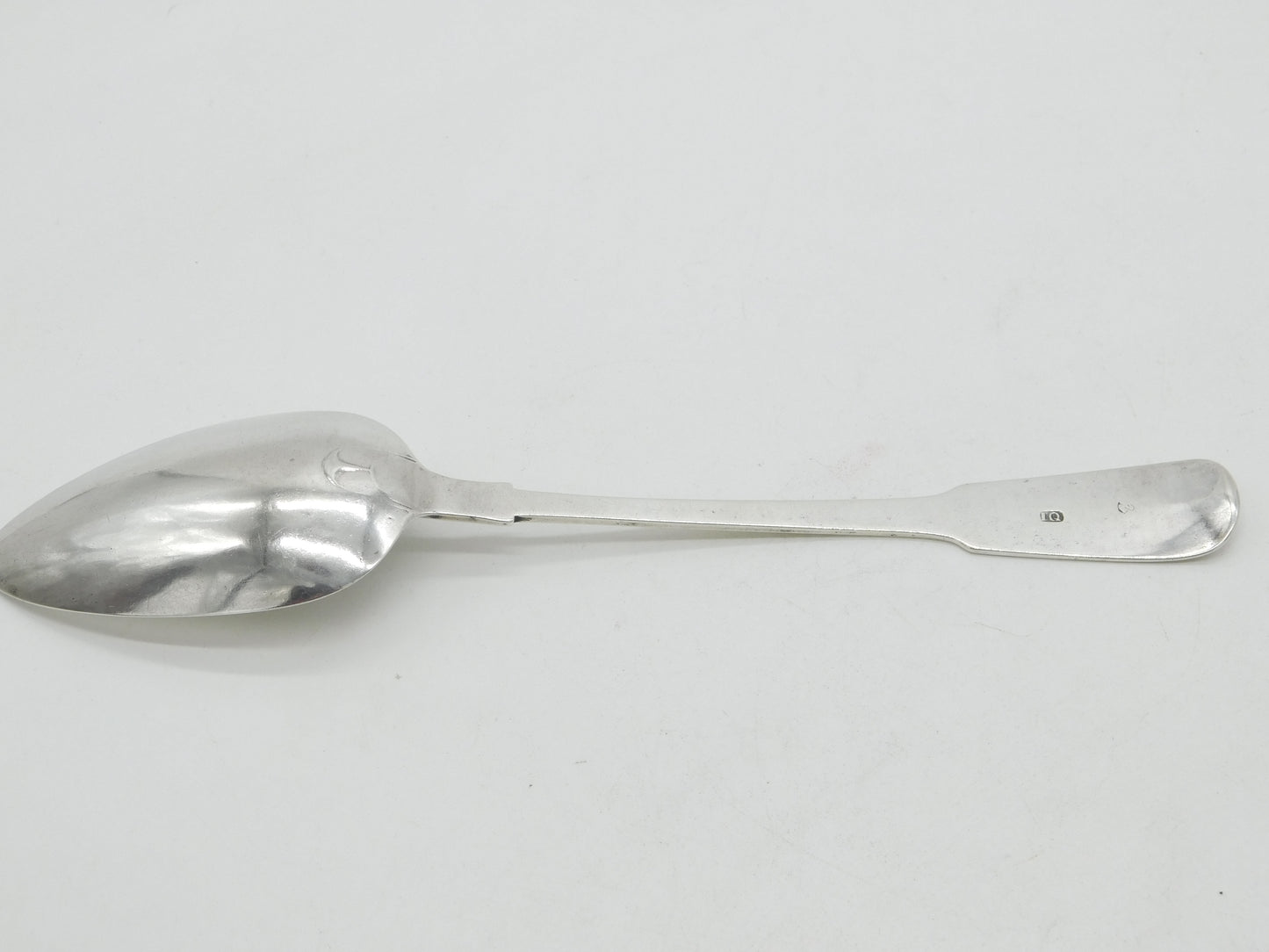 Jersey Channel Island George III Sterling Silver Serving Spoon Jacques Quesnel c1780