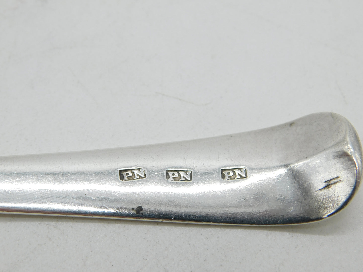 Jersey Channel Islands George III Sterling Silver Serving Spoon Pierre Neftel c1760