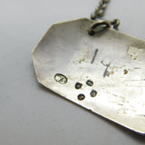 Victorian Sterling Silver Lined Edge Madeira Decanter Label Antique 1888 London
