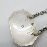 Victorian Sterling Silver Bright Cut Whisky Decanter Label 1875 London Antique