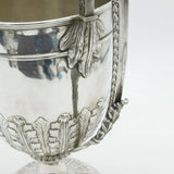 Victorian Large Sterling Silver Floral Pattern Trophy Cup Antique 1885 London