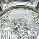 Victorian Sterling Silver Forester Pattern Pin Dish Antique 1882 London