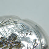 Victorian Sterling Silver Forester Pattern Pin Dish Antique 1882 London