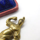 Victorian Cast Brass Uncut Desk Seal with Britannia Form Antique c1850