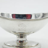 George III Sterling Silver Dragon Crest Pedestal Salt Cellar Antique 1798 London