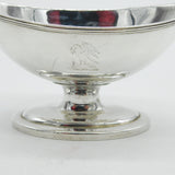 George III Sterling Silver Dragon Crest Pedestal Salt Cellar Antique 1798 London
