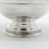 Liberty & Co Ltd Sterling Silver Cross Pattern Sugar Bowl Antique 1912 Art Deco