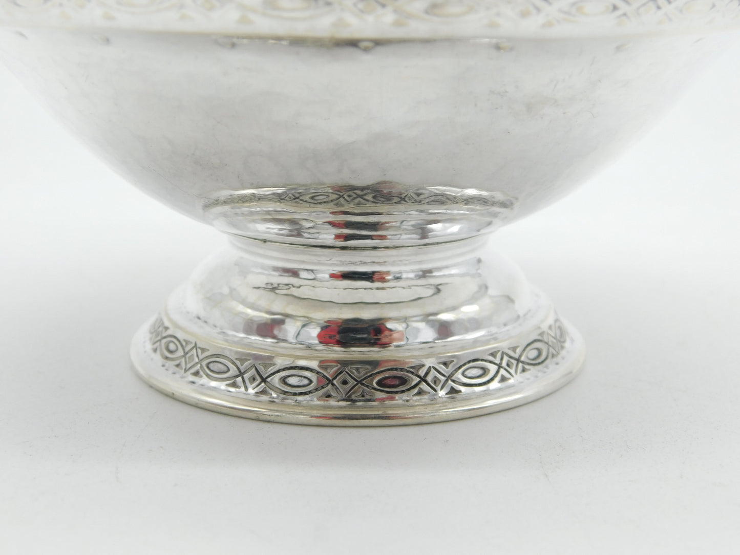 Liberty & Co Ltd Sterling Silver Cross Pattern Sugar Bowl Antique 1912 Art Deco