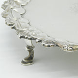 Irish George II Sterling Silver Crested Salver Antique c1750 Dublin, John Moore