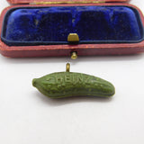 Gilt Metal & Enamel Heinz Pickle or Gherkin Advertising Charm Vintage c1970