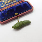 Gilt Metal & Enamel Heinz Pickle or Gherkin Advertising Charm Vintage c1970