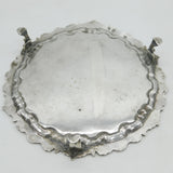 Irish George II Sterling Silver Crested Salver Antique c1750 Dublin, John Moore