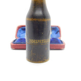 Victorian Novelty Champagne Bottle Needle Case & Thimble Holder Antique c1900