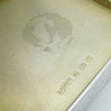 Asprey & Co Sterling Silver Engine Turned Mirror Compact Antique 1948 Art Deco