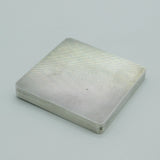 Asprey & Co Sterling Silver Engine Turned Mirror Compact Antique 1948 Art Deco