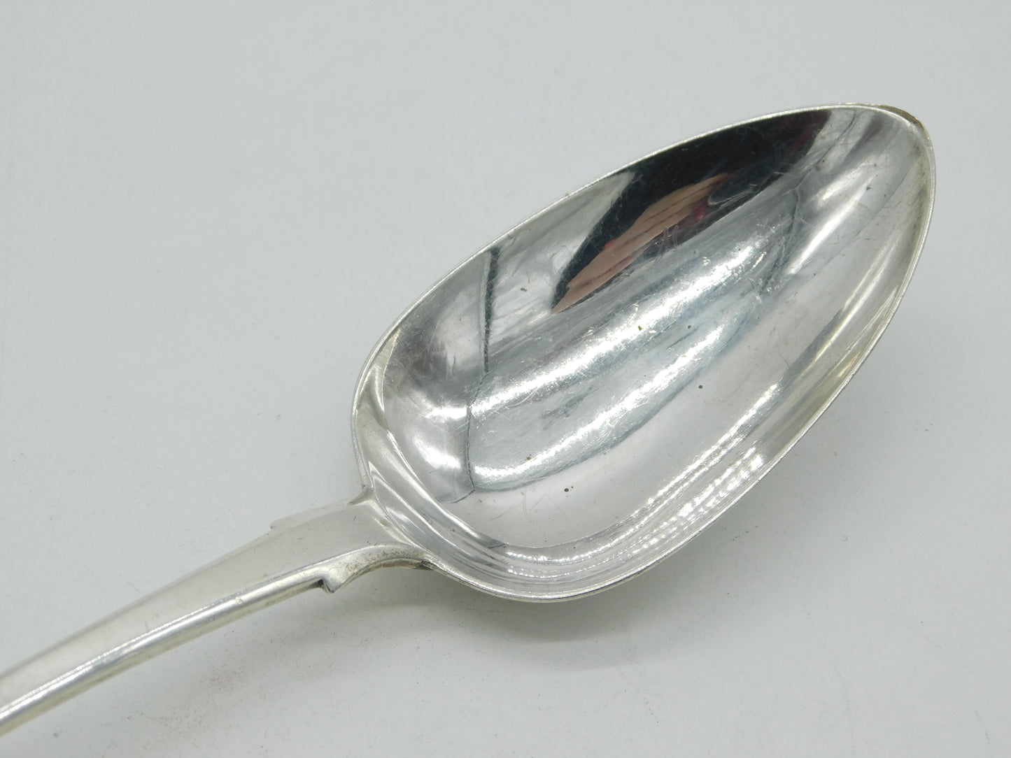 George IV Irish Sterling Silver Rat Tail Serving Spoon Antique 1827 Dublin