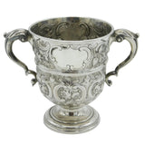 Irish George II Sterling Silver Floral Loving Cup Trophy Antique c1750 Dublin
