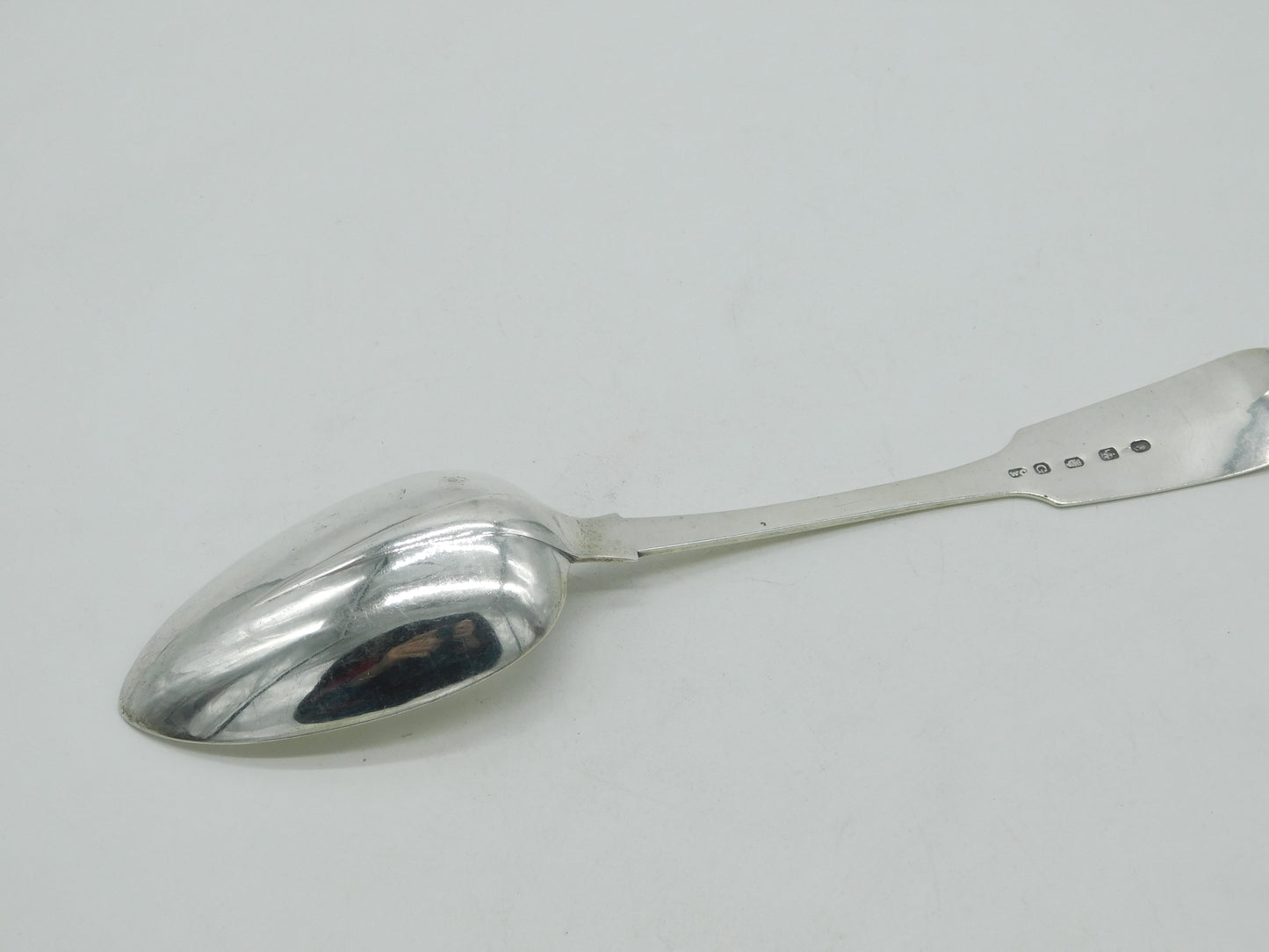 George IV Irish Sterling Silver Rat Tail Serving Spoon Antique 1827 Dublin