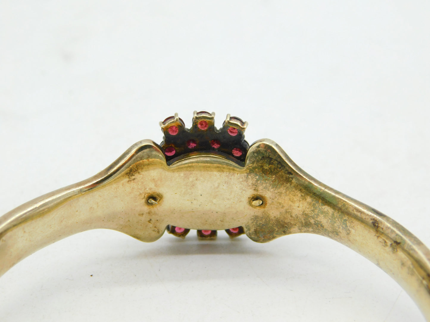 19th Century Austro-Hungarian 8ct Gold Bohemian Garnet Set Bangle Antique c1860
