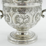 Irish George II Sterling Silver Floral Loving Cup Trophy Antique c1750 Dublin