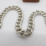 Edwardian Sterling Silver Graduating Albert Watch Chain 1904 London Antique