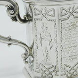 Victorian Sterling Silver Social History Presentation Mug Antique 1854 London