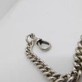 Edwardian Sterling Silver Graduating Albert Watch Chain 1904 London Antique