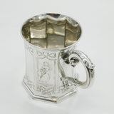 Victorian Sterling Silver Social History Presentation Mug Antique 1854 London