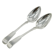 Scottish Provincial Greenock Sterling Silver Tablespoons Pair Antique c1800