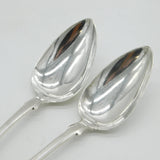 Scottish Provincial Greenock Sterling Silver Tablespoons Pair Antique c1800