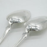 Scottish Provincial Greenock Sterling Silver Tablespoons Pair Antique c1800