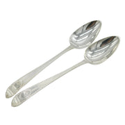 Irish George III Sterling Silver Crested Tablespoons Pair Antique 1789 Dublin