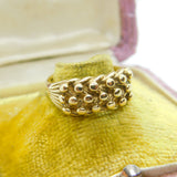 9ct Yellow Gold Essential Keeper Ring 1975 London Vintage