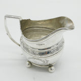Newcastle George III Sterling Silver Bright Cut Cream Jug Antique c1780 Watson