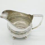 Newcastle George III Sterling Silver Bright Cut Cream Jug Antique c1780 Watson