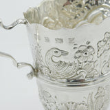 Sterling Silver Farmyard Animal Pattern Cream Jug Vintage 1971 Birmingham